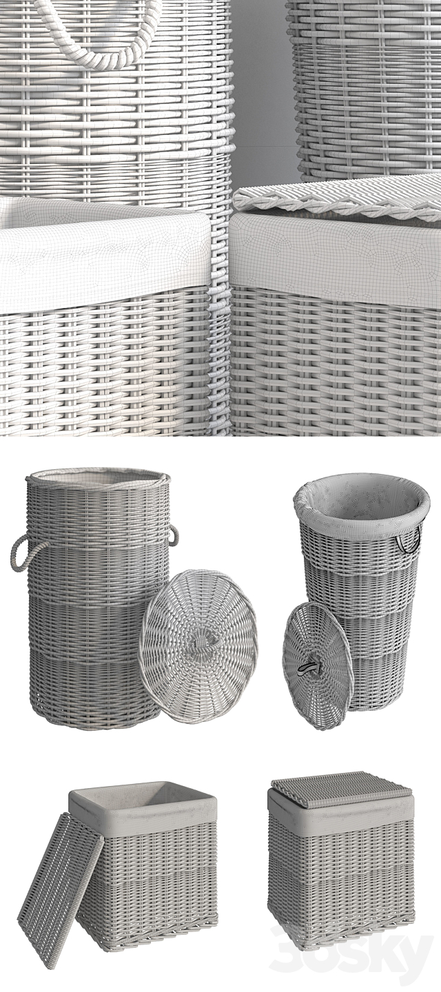 Baskets 1 3DS Max Model - thumbnail 3