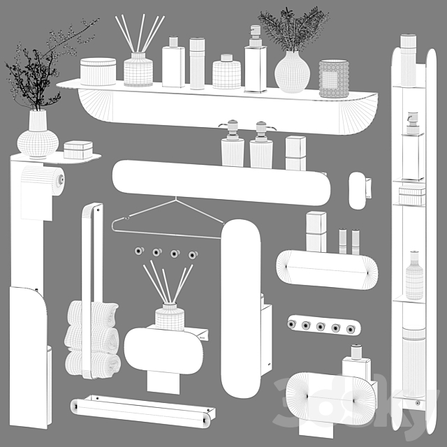 Bath accessories Swog 02 3DS Max Model - thumbnail 4