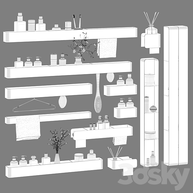 Bath accessories Tezza 01 3DS Max Model - thumbnail 4