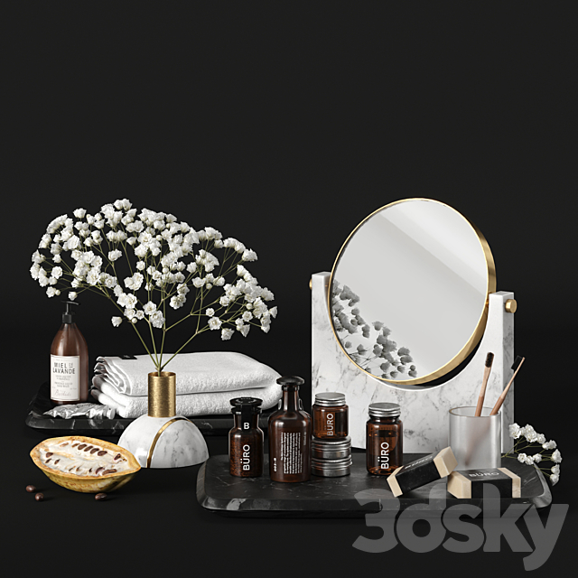 Bath Set BURO 3DS Max Model - thumbnail 2