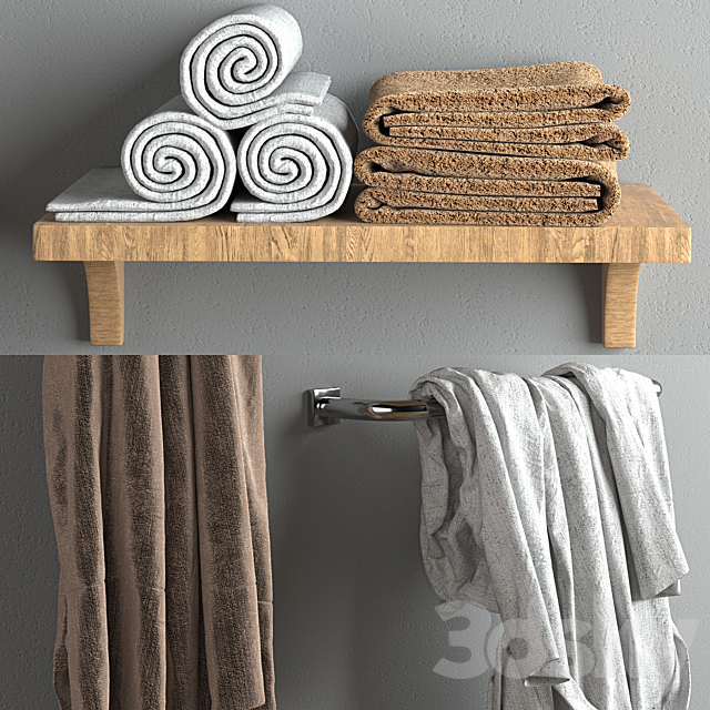 Bathrobes and towels 3DSMax File - thumbnail 2