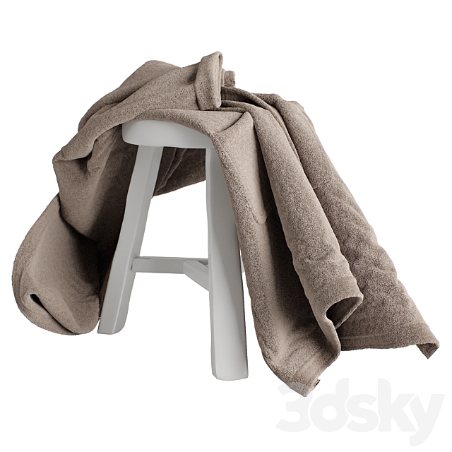 Bathrobes hanging set 3 3DS Max Model - thumbnail 2