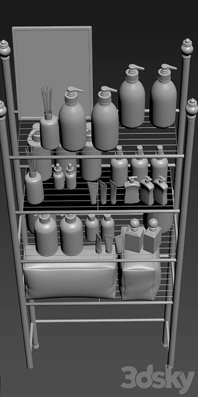 Bathroom Accessories 01 3ds Max - thumbnail 3