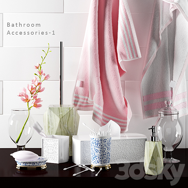 BATHROOM ACCESSORIES 1 3DS Max Model - thumbnail 2