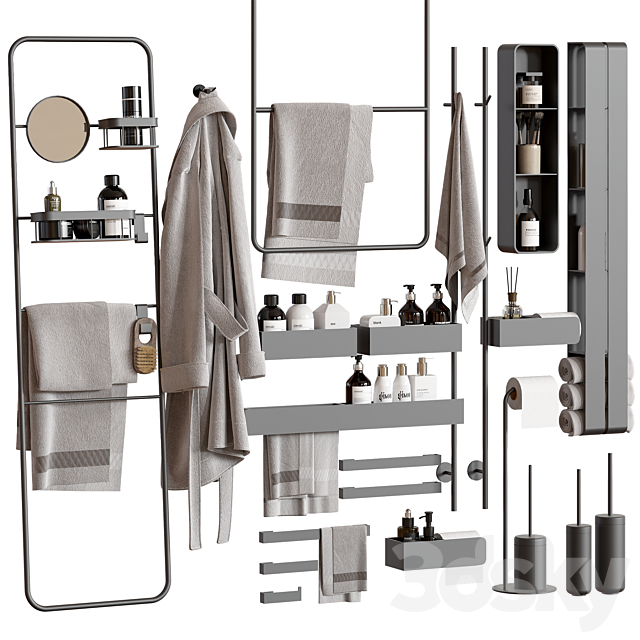 bathroom accessories 17 3DS Max Model - thumbnail 3