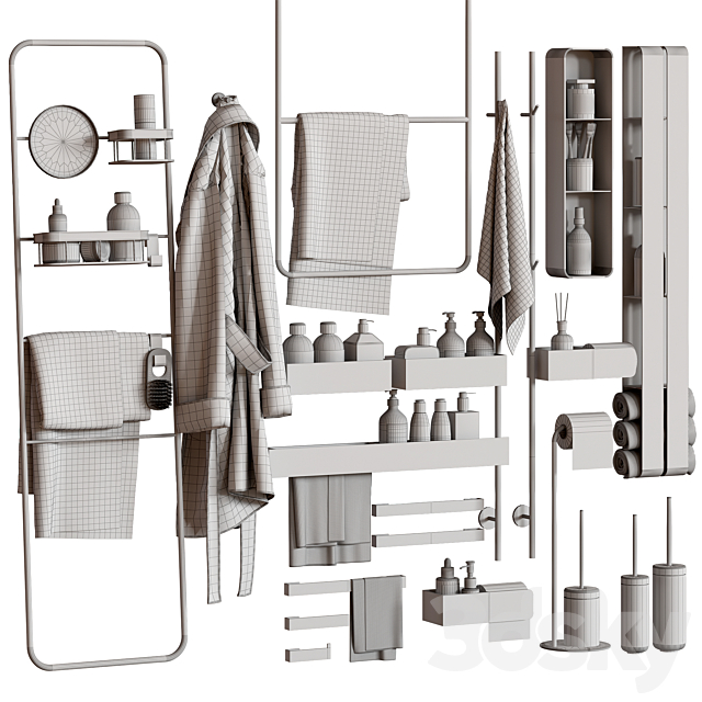 bathroom accessories 17 3DS Max Model - thumbnail 4