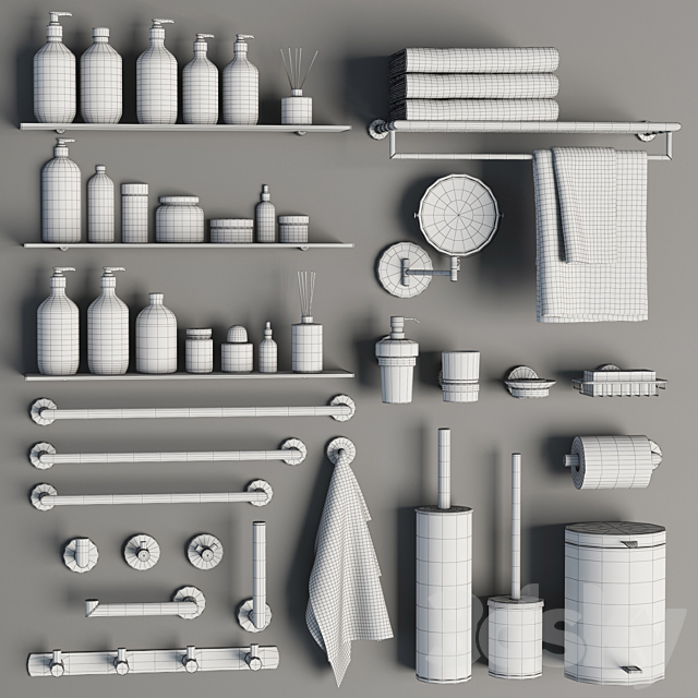 Bathroom accessories 26 3DS Max Model - thumbnail 5