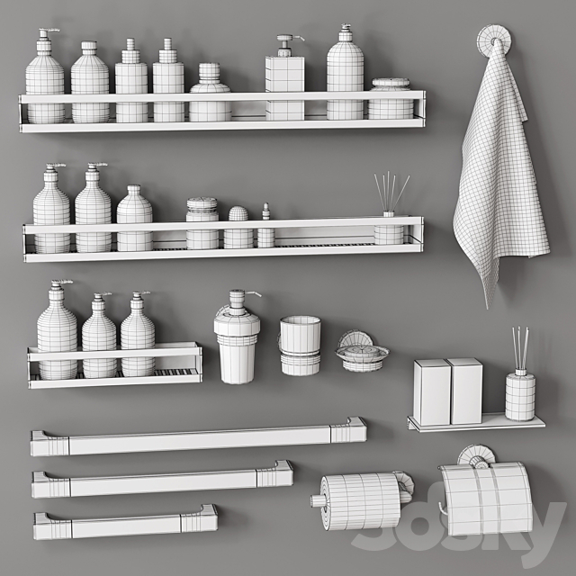 Bathroom Accessories 38 3DS Max Model - thumbnail 3