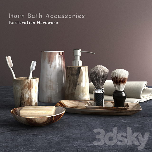 Bathroom accessories 3ds Max - thumbnail 1