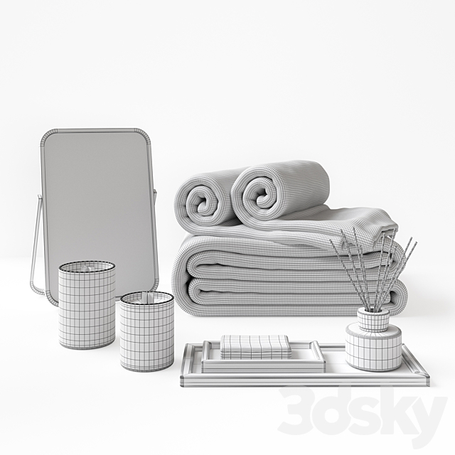 bathroom accessories 3ds Max - thumbnail 2