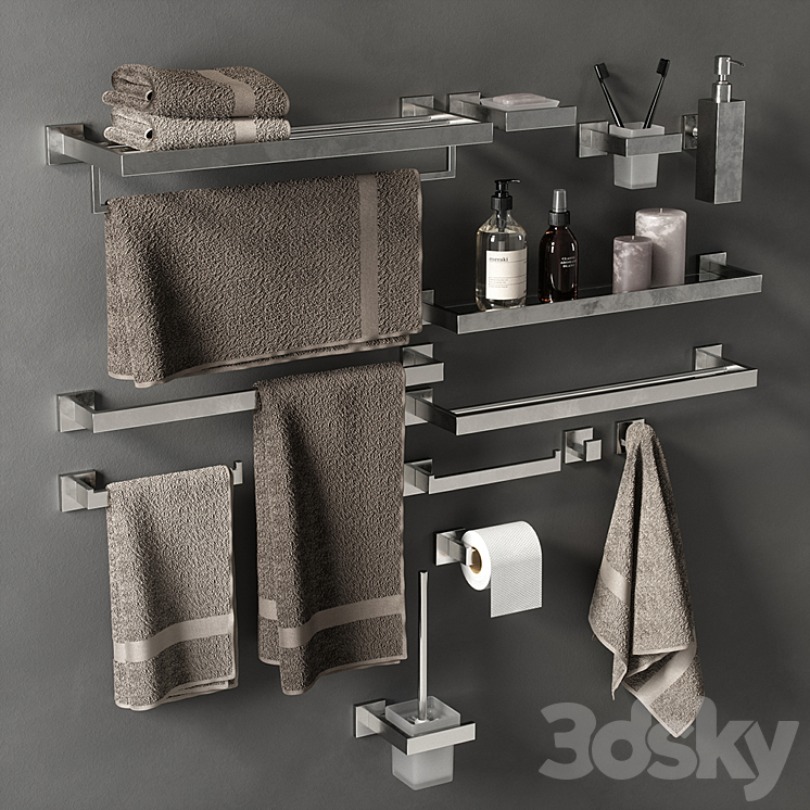 bathroom accessories 3DS Max - thumbnail 1