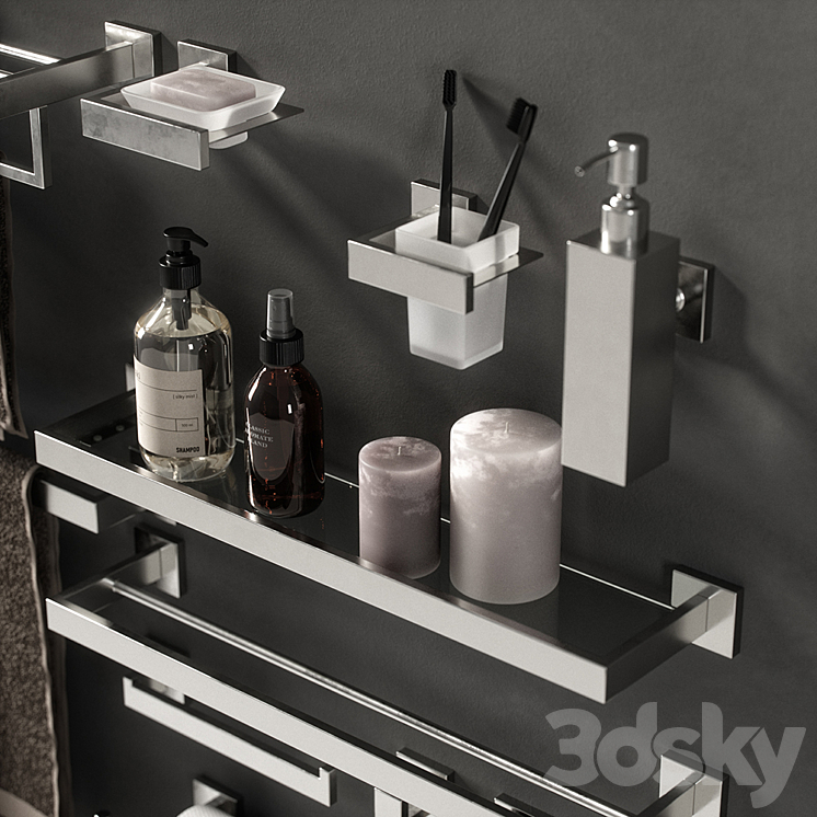 bathroom accessories 3DS Max - thumbnail 2