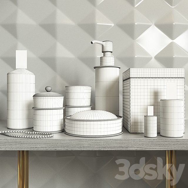 Bathroom Accessories 3DS Max Model - thumbnail 2