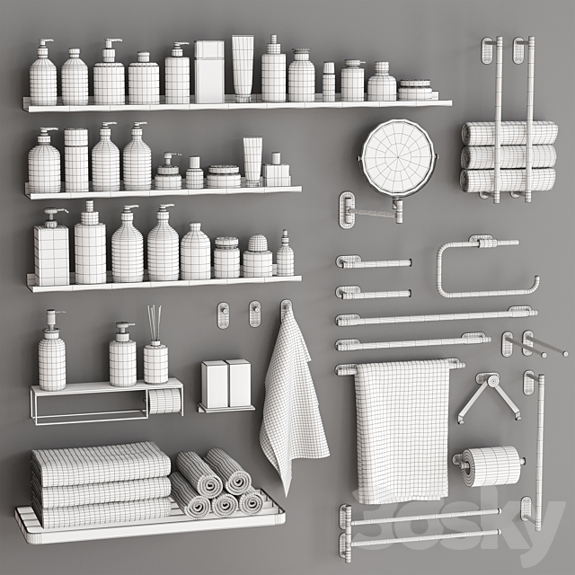 Bathroom Accessories 59 3DS Max Model - thumbnail 7