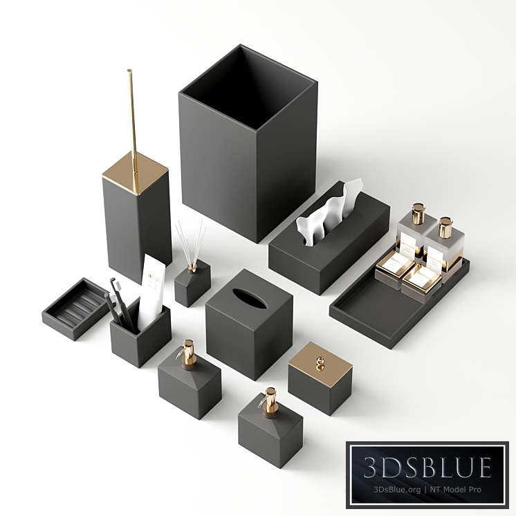 Bathroom Accessories MOOD BLACK 3DS Max - thumbnail 3