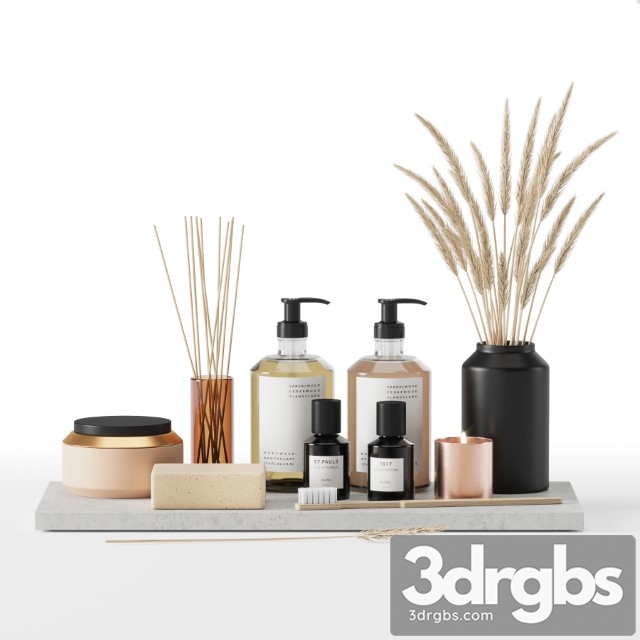 Bathroom Accessories Set 01 3dsmax Download - thumbnail 1