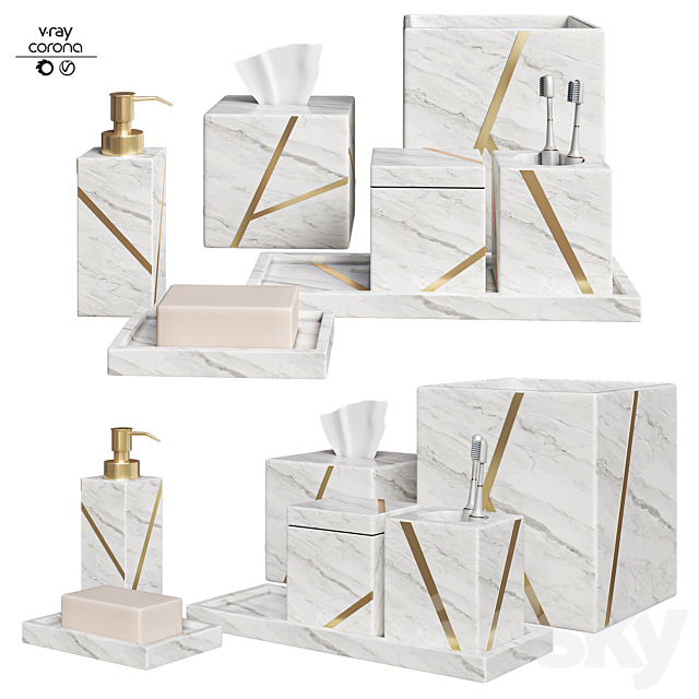 Bathroom accessories set_03 3ds Max - thumbnail 1