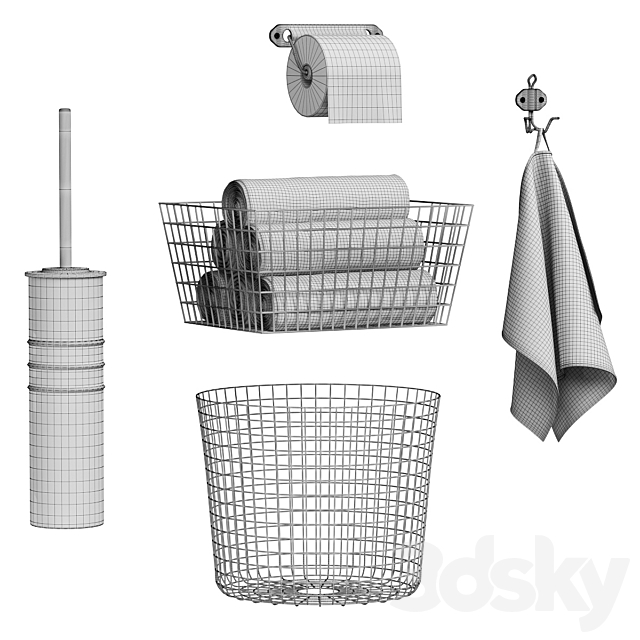 Bathroom Accessories v2 3DS Max Model - thumbnail 2