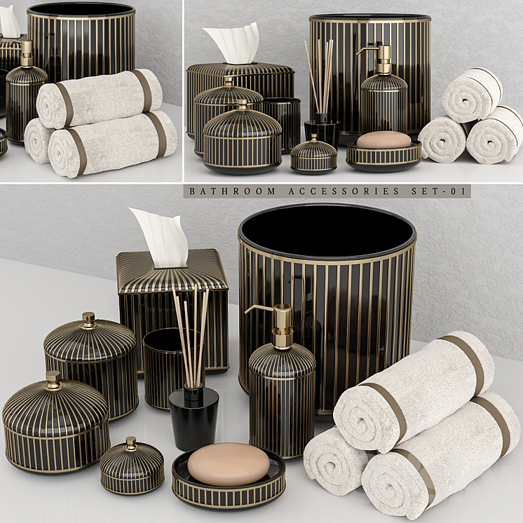 Bathroom Accessories_Set01 3DS Max - thumbnail 1