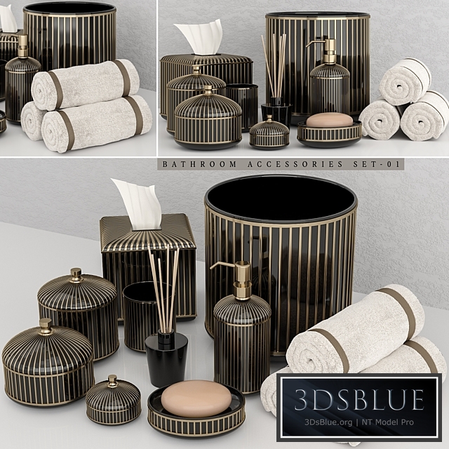 Bathroom Accessories_Set01 3DS Max - thumbnail 3