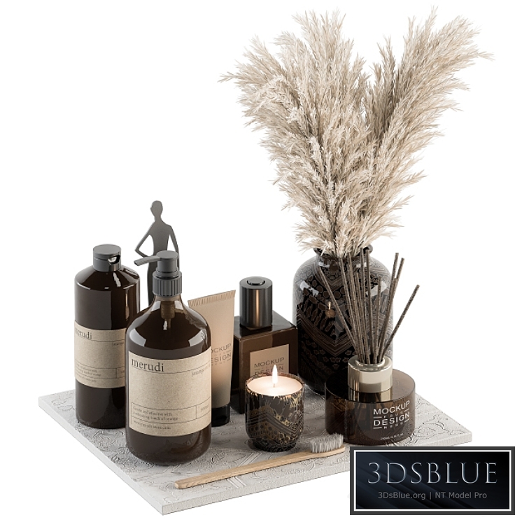 Bathroom accessory Set with Dried Plants Set 22 3DS Max - thumbnail 3