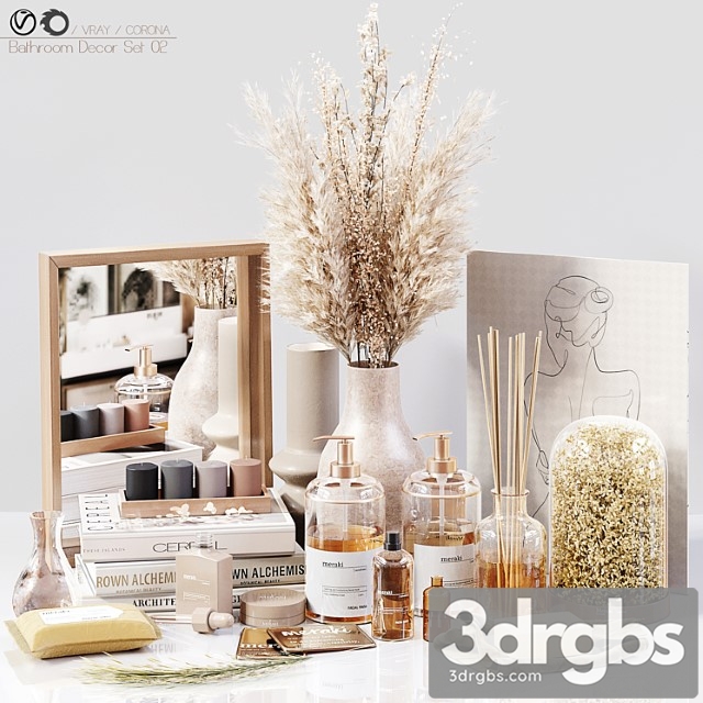 Bathroom Decor Set 02 3dsmax Download - thumbnail 1