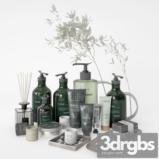 Bathroom Decor Set 04 3dsmax Download - thumbnail 1