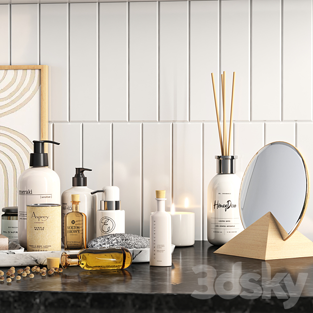 Bathroom Decorative Set 02 3DS Max Model - thumbnail 3