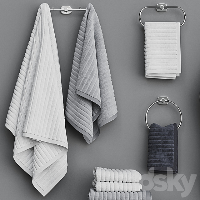 Bathroom decorative set 16 3DS Max Model - thumbnail 3