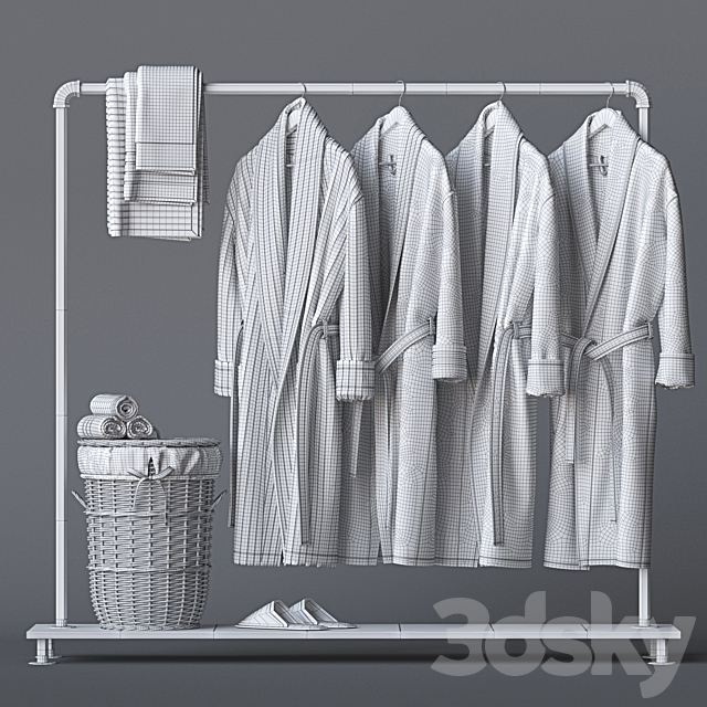 Bathroom decorative set 17 3DS Max Model - thumbnail 2