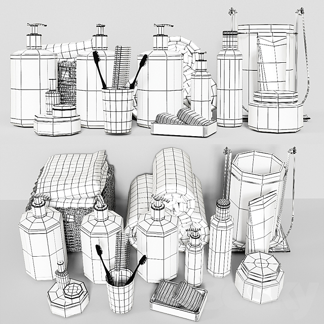 Bathroom set 01 3ds Max - thumbnail 2