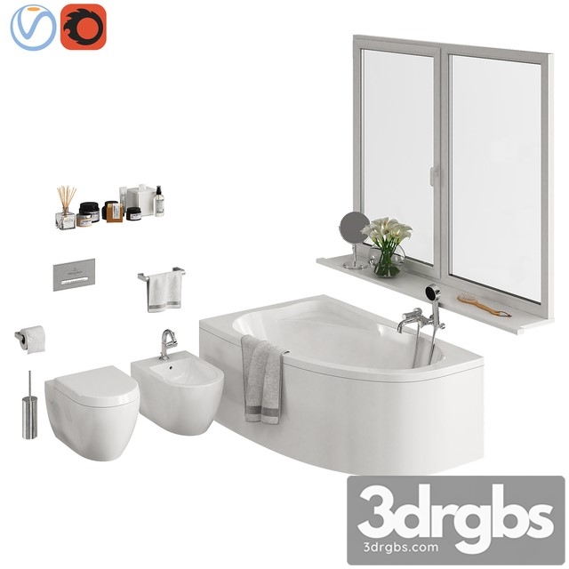 Bathroom Set 2 Part 2 3dsmax Download - thumbnail 1