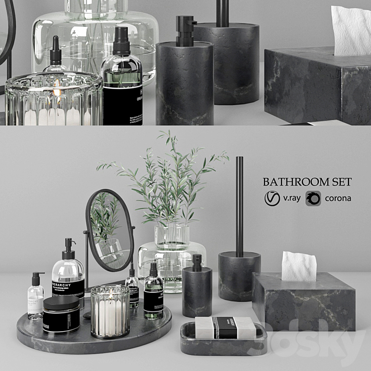 bathroom set 20 3DS Max - thumbnail 1