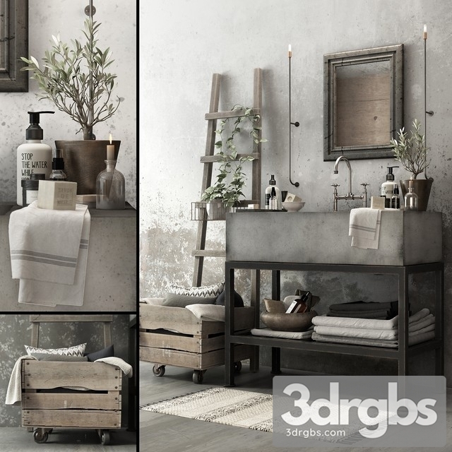 Bathroom Set Decor 2 3dsmax Download - thumbnail 1