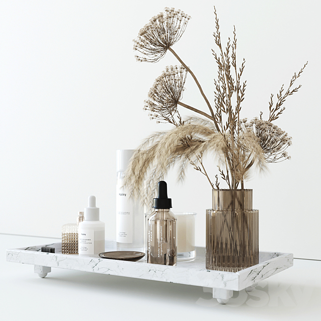 Bathroom set with heracleum 3DS Max Model - thumbnail 2