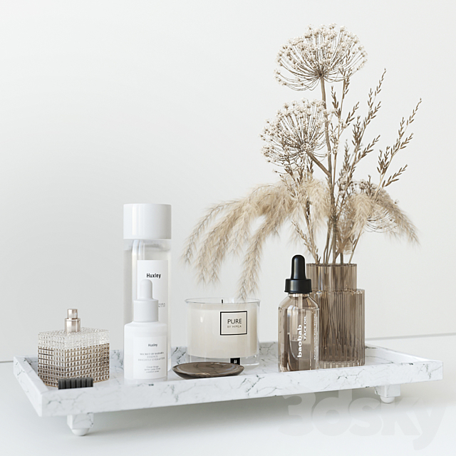 Bathroom set with heracleum 3DS Max Model - thumbnail 3