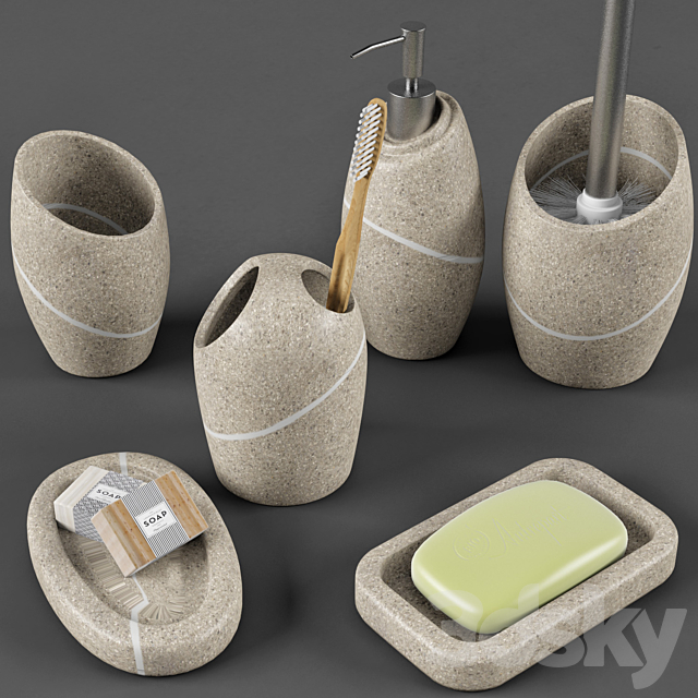 Bathroom Trento Sea Stone 3DS Max Model - thumbnail 3