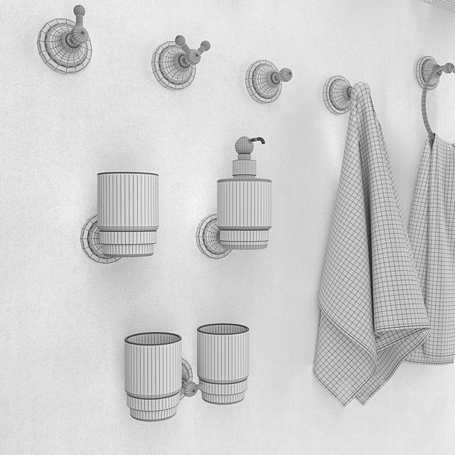 Bemeta Retro bathroom accessories 3DS Max Model - thumbnail 3