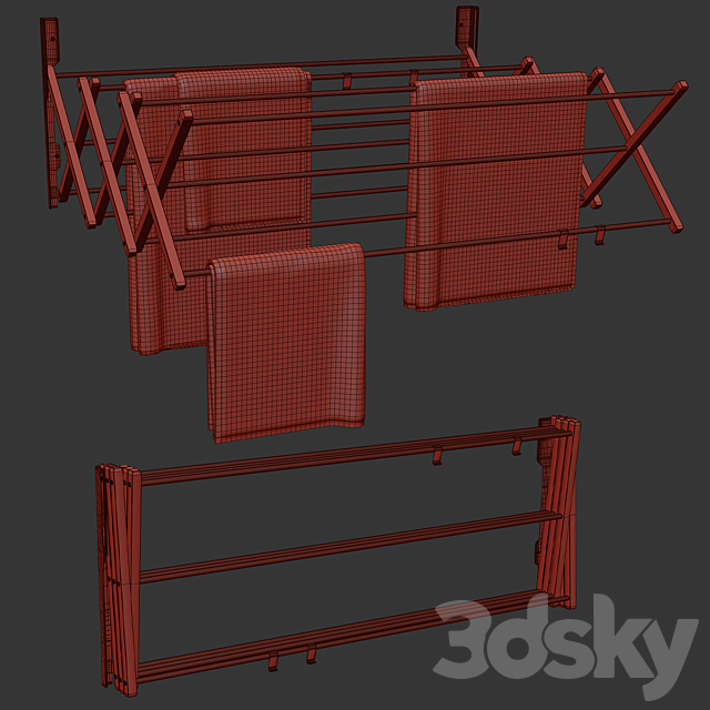 BILMANN wall dryer in two colors 3DS Max Model - thumbnail 5