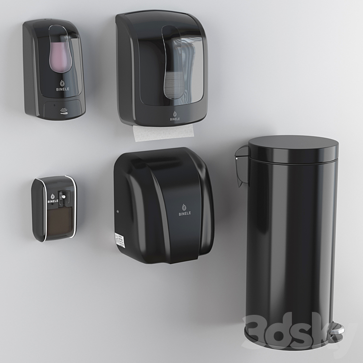 Binele equipment set (hands black) 3DS Max - thumbnail 2