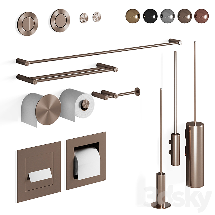 CEA bathroom set 3DS Max - thumbnail 1