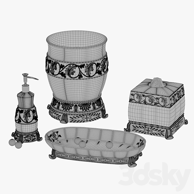 Chalmette Elegant Bath Accessories 3DS Max Model - thumbnail 2