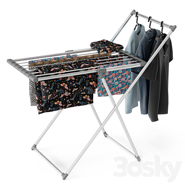 Clothes dryer with filling 3ds Max - thumbnail 1