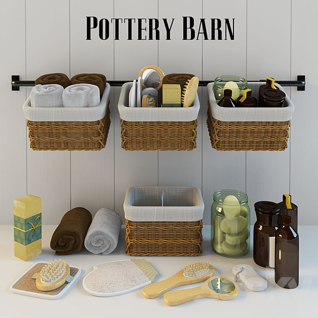 Decor for bathroom Pottery barn 3DS Max Model - thumbnail 1