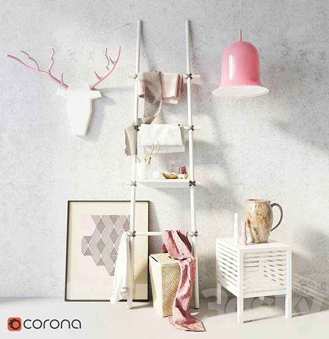 decor san site + Ladder-hanger 3ds Max - thumbnail 1