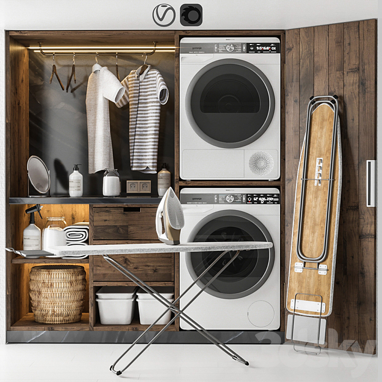 Decor Set for Laundry Gorenje 3DS Max - thumbnail 1