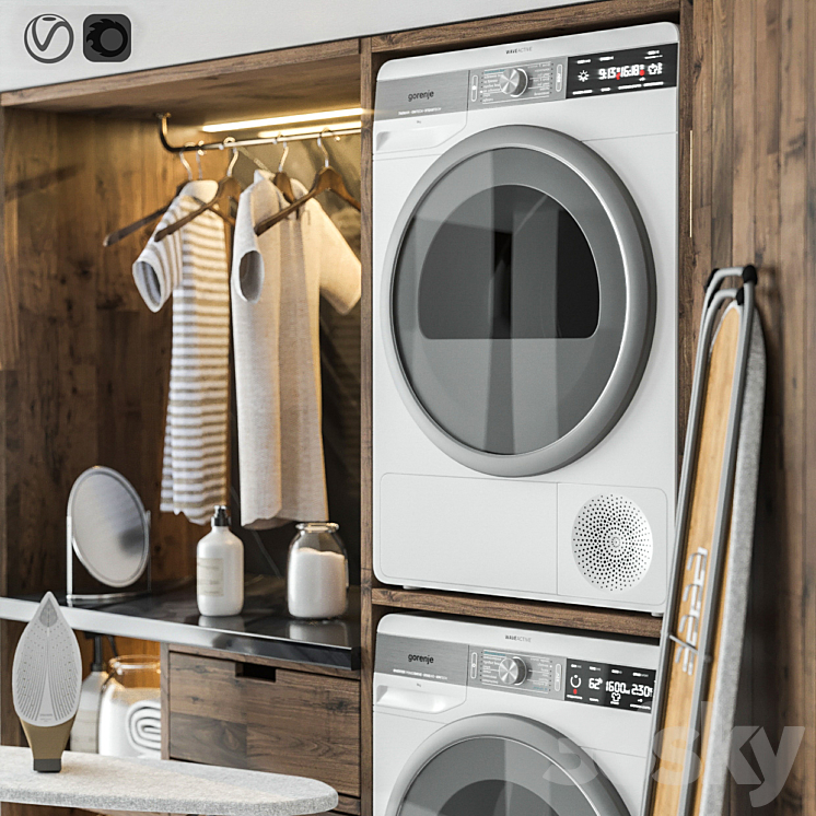 Decor Set for Laundry Gorenje 3DS Max - thumbnail 2