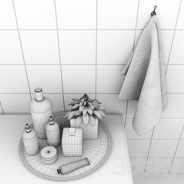 Decoration set for bathroom AESOP 3DSMax File - thumbnail 3