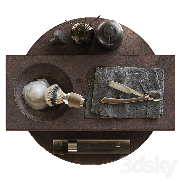 Decorative bathroom set 01 3DS Max Model - thumbnail 2