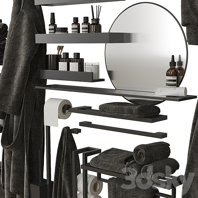 Decorative bathroom set 205 3DS Max Model - thumbnail 5